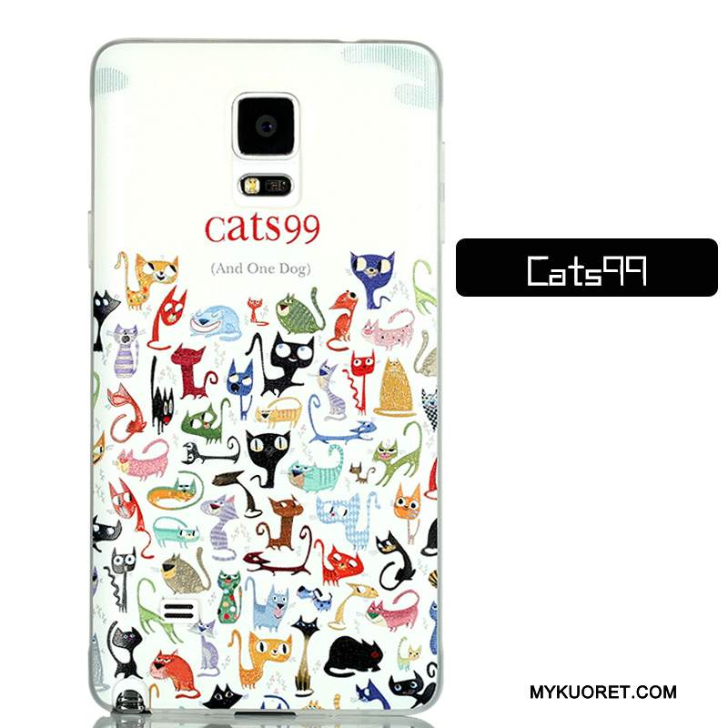 Kuori Samsung Galaxy Note 4 Sarjakuva Takakansi Ohut, Kotelo Samsung Galaxy Note 4 Suojaus Ultra Pesty Suede