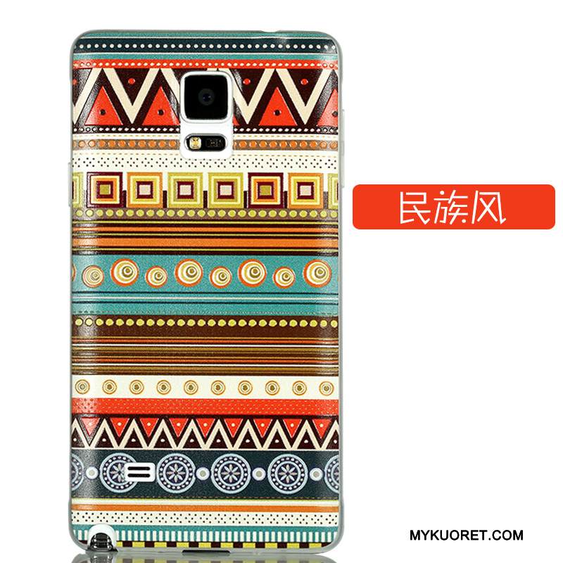 Kuori Samsung Galaxy Note 4 Sarjakuva Takakansi Ohut, Kotelo Samsung Galaxy Note 4 Suojaus Ultra Pesty Suede