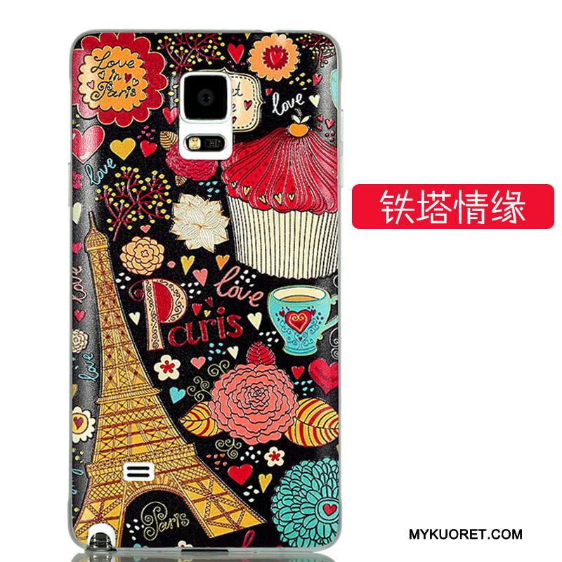 Kuori Samsung Galaxy Note 4 Sarjakuva Takakansi Ohut, Kotelo Samsung Galaxy Note 4 Suojaus Ultra Pesty Suede