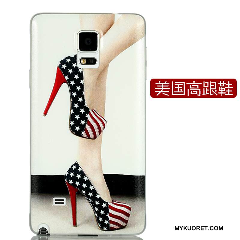 Kuori Samsung Galaxy Note 4 Sarjakuva Takakansi Ohut, Kotelo Samsung Galaxy Note 4 Suojaus Ultra Pesty Suede