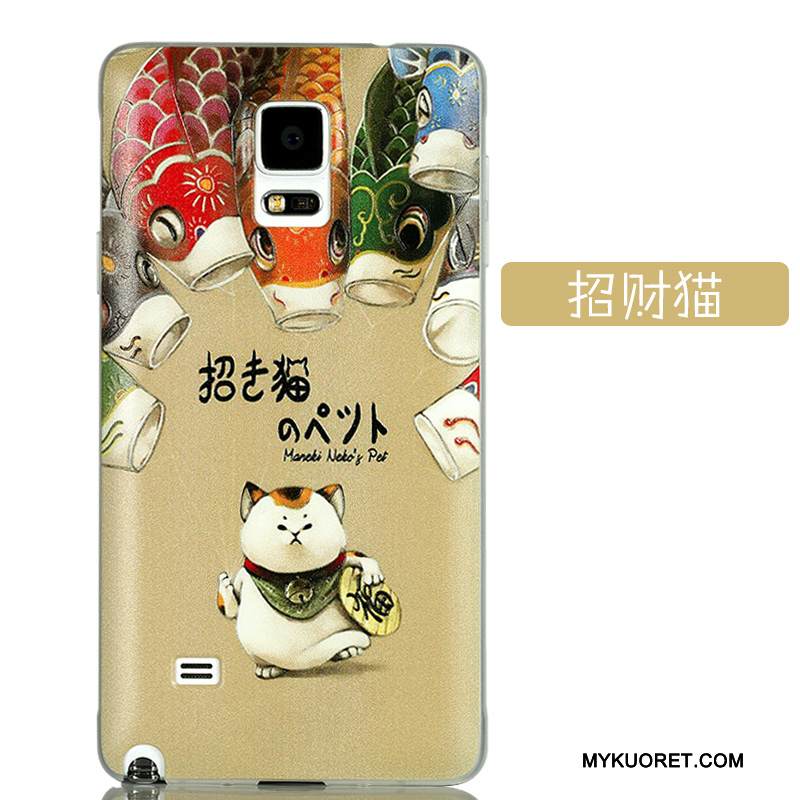 Kuori Samsung Galaxy Note 4 Sarjakuva Takakansi Ohut, Kotelo Samsung Galaxy Note 4 Suojaus Ultra Pesty Suede