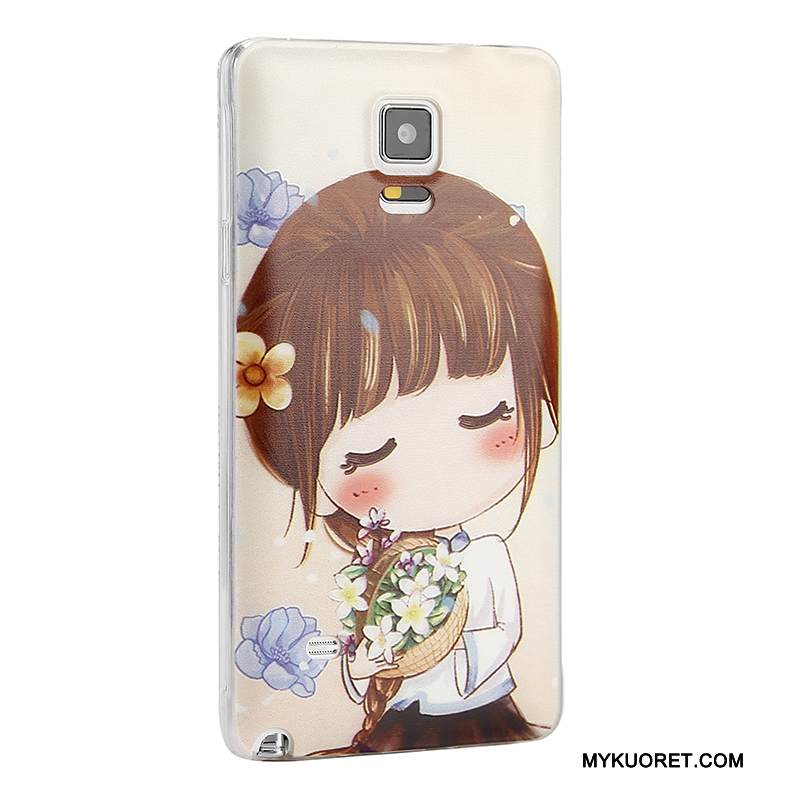 Kuori Samsung Galaxy Note 4 Silikoni Keltainen Puhelimen Kuoret, Kotelo Samsung Galaxy Note 4 Suojaus