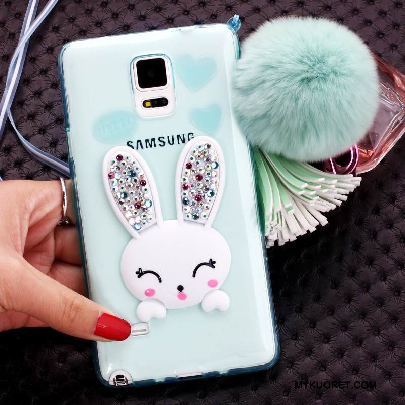 Kuori Samsung Galaxy Note 4 Silikoni Pompon Violetti, Kotelo Samsung Galaxy Note 4 Strassi Kani Puhelimen Kuoret