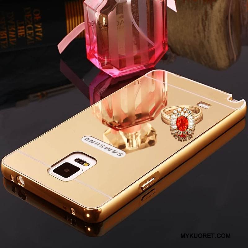 Kuori Samsung Galaxy Note 4 Strassi Uusi Trendi, Kotelo Samsung Galaxy Note 4 Metalli Peili Hopea