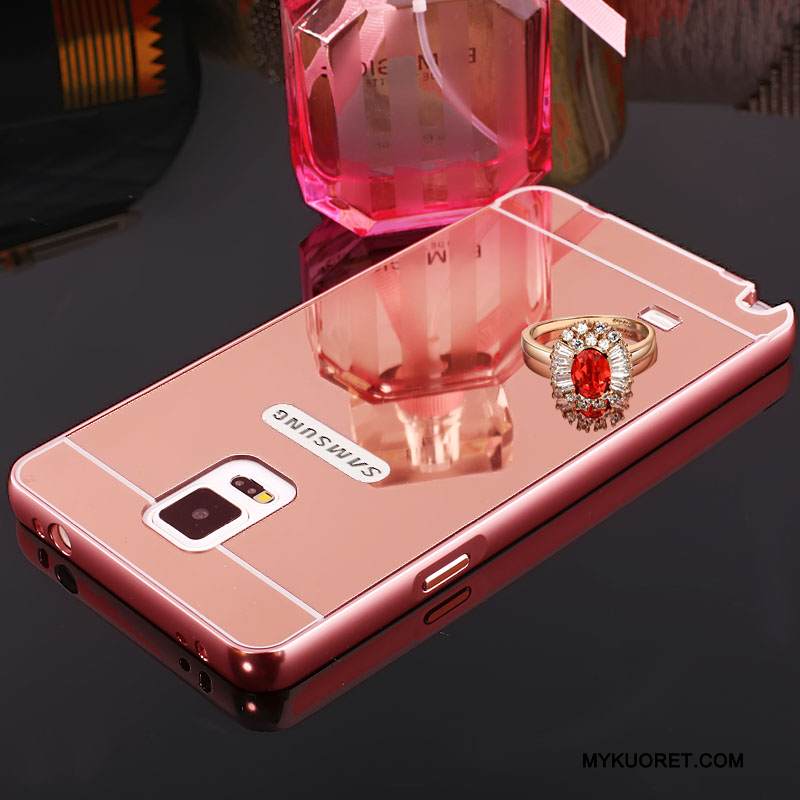 Kuori Samsung Galaxy Note 4 Strassi Uusi Trendi, Kotelo Samsung Galaxy Note 4 Metalli Peili Hopea