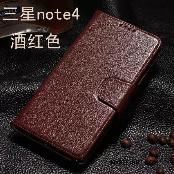 Kuori Samsung Galaxy Note 4 Suojaus Puhelimen Kuoret, Kotelo Samsung Galaxy Note 4 Nahka