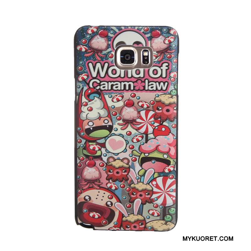 Kuori Samsung Galaxy Note 5 Kohokuviointi Kalvo Puhelimen Kuoret, Kotelo Samsung Galaxy Note 5 Sarjakuva Karkaisu