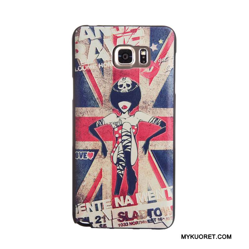 Kuori Samsung Galaxy Note 5 Kohokuviointi Kalvo Puhelimen Kuoret, Kotelo Samsung Galaxy Note 5 Sarjakuva Karkaisu