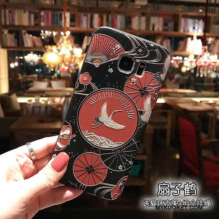 Kuori Samsung Galaxy Note 5 Kohokuviointi Puhelimen Kuoret Musta, Kotelo Samsung Galaxy Note 5 Pehmeä Neste Tuuli Pesty Suede