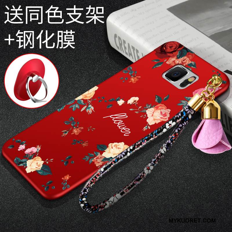 Kuori Samsung Galaxy Note 5 Laukut Pesty Suede Ultra, Kotelo Samsung Galaxy Note 5 Suojaus Murtumaton Punainen