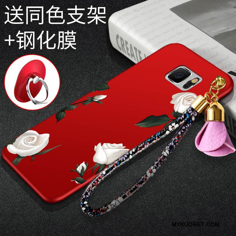 Kuori Samsung Galaxy Note 5 Laukut Pesty Suede Ultra, Kotelo Samsung Galaxy Note 5 Suojaus Murtumaton Punainen