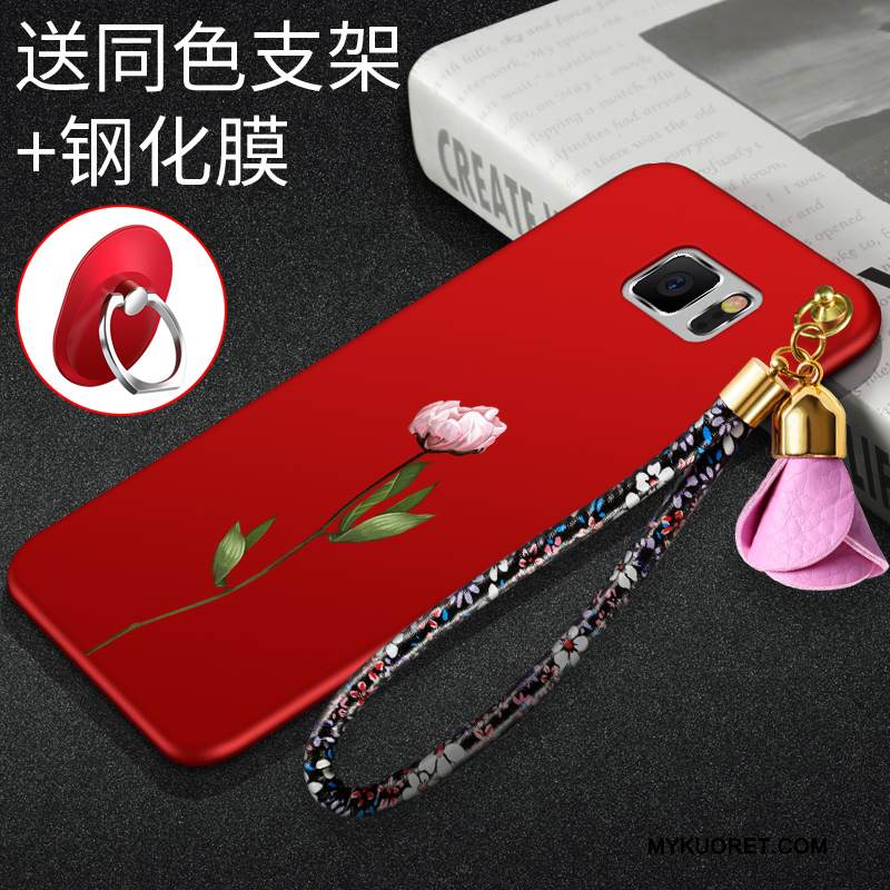 Kuori Samsung Galaxy Note 5 Laukut Pesty Suede Ultra, Kotelo Samsung Galaxy Note 5 Suojaus Murtumaton Punainen