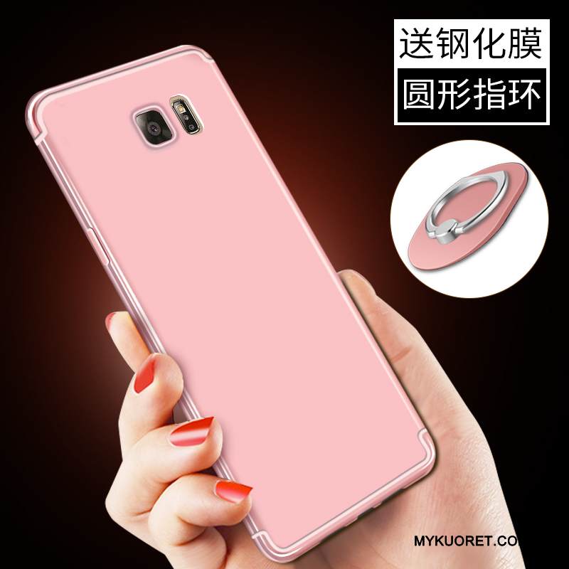 Kuori Samsung Galaxy Note 5 Laukut Puhelimen Kuoret Takakansi, Kotelo Samsung Galaxy Note 5 Silikoni Pesty Suede Sininen