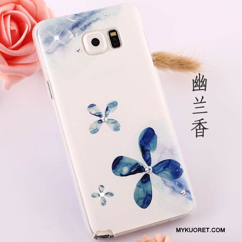 Kuori Samsung Galaxy Note 5 Maalaus Pesty Suede Sininen, Kotelo Samsung Galaxy Note 5 Suojaus Ohut Puhelimen Kuoret