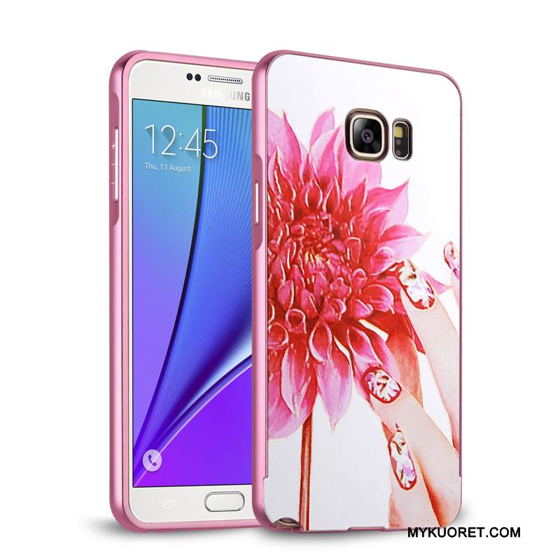Kuori Samsung Galaxy Note 5 Metalli Kehys Puhelimen Kuoret, Kotelo Samsung Galaxy Note 5 Suojaus Murtumaton Kulta
