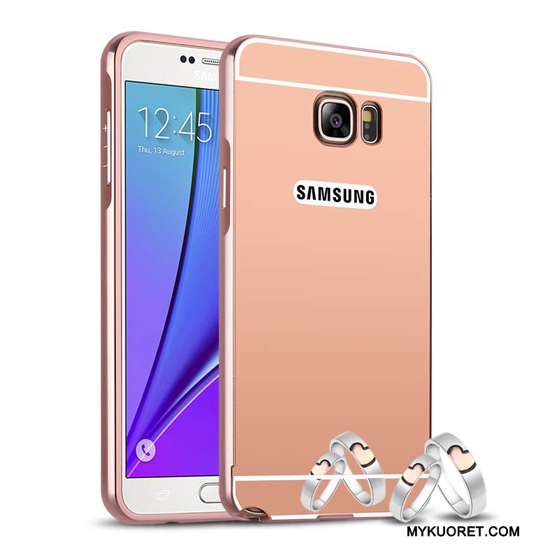 Kuori Samsung Galaxy Note 5 Metalli Kehys Puhelimen Kuoret, Kotelo Samsung Galaxy Note 5 Suojaus Murtumaton Kulta