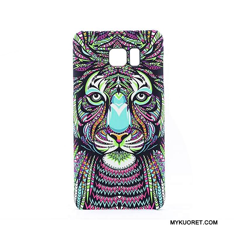 Kuori Samsung Galaxy Note 5 Monivärinen Eläin Puhelimen Kuoret, Kotelo Samsung Galaxy Note 5 Kohokuviointi Kova Pesty Suede
