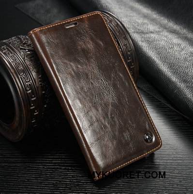 Kuori Samsung Galaxy Note 5 Nahka Kortti Punainen, Kotelo Samsung Galaxy Note 5 Suojaus