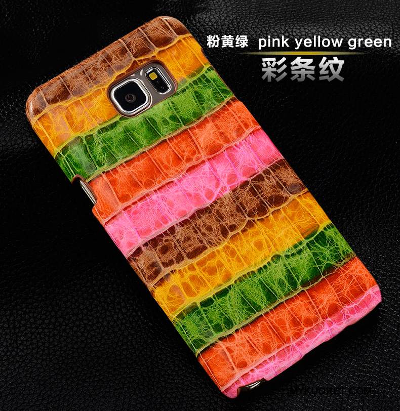 Kuori Samsung Galaxy Note 5 Nahka Puhelimen Kuoret Takakansi, Kotelo Samsung Galaxy Note 5 Suojaus