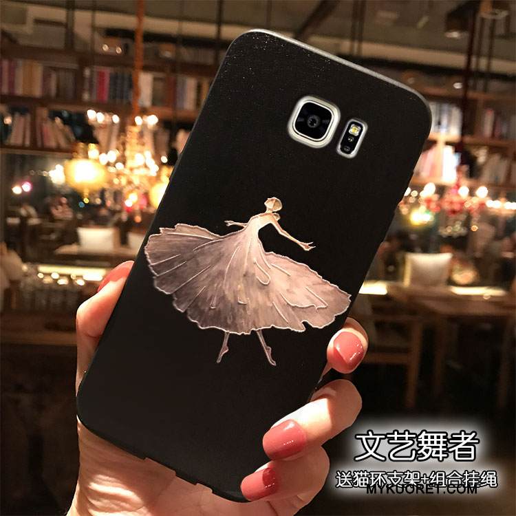 Kuori Samsung Galaxy Note 5 Sarjakuva Musta Puhelimen Kuoret, Kotelo Samsung Galaxy Note 5 Silikoni Ripustettavat Koristeet Trendi