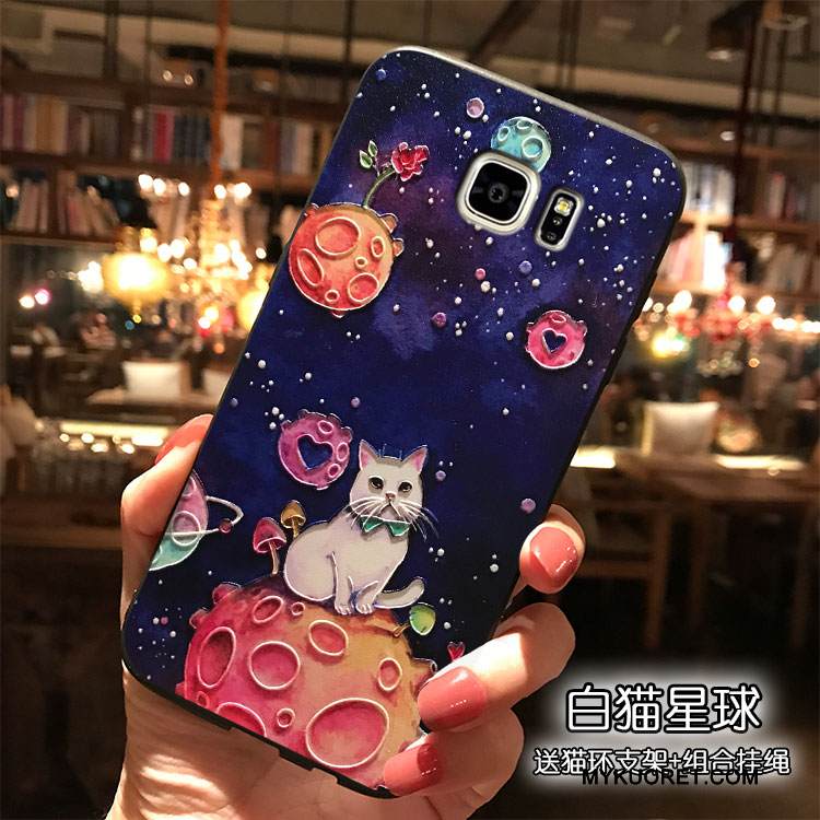 Kuori Samsung Galaxy Note 5 Sarjakuva Puhelimen Kuoret Ripustettavat Koristeet, Kotelo Samsung Galaxy Note 5 Silikoni Trendi Sininen