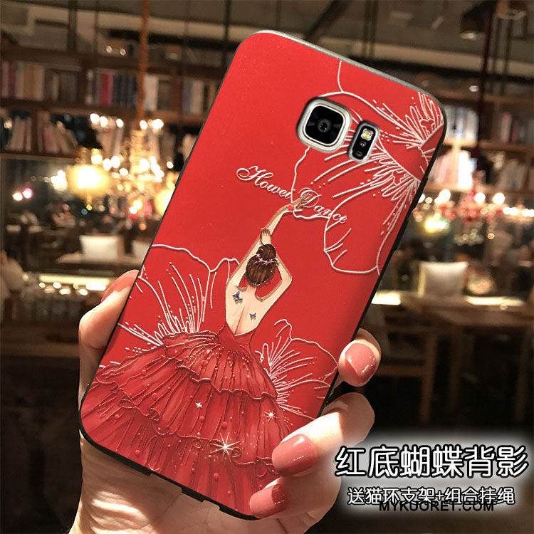 Kuori Samsung Galaxy Note 5 Silikoni Persoonallisuus Punainen, Kotelo Samsung Galaxy Note 5 Ripustettavat Koristeet Puhelimen Kuoret