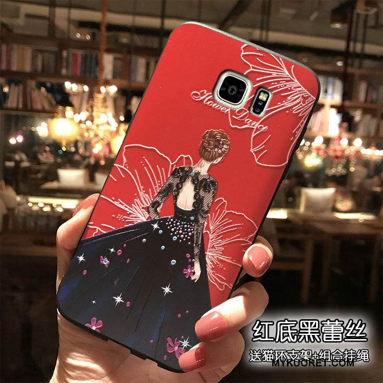 Kuori Samsung Galaxy Note 5 Silikoni Persoonallisuus Punainen, Kotelo Samsung Galaxy Note 5 Ripustettavat Koristeet Puhelimen Kuoret