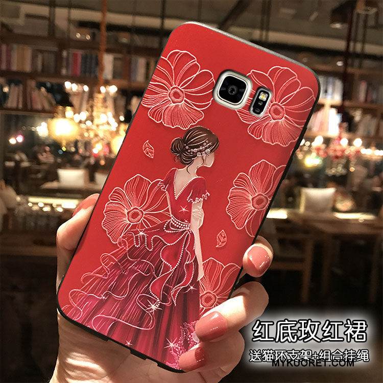Kuori Samsung Galaxy Note 5 Silikoni Persoonallisuus Punainen, Kotelo Samsung Galaxy Note 5 Ripustettavat Koristeet Puhelimen Kuoret
