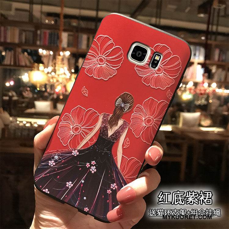 Kuori Samsung Galaxy Note 5 Silikoni Persoonallisuus Punainen, Kotelo Samsung Galaxy Note 5 Ripustettavat Koristeet Puhelimen Kuoret