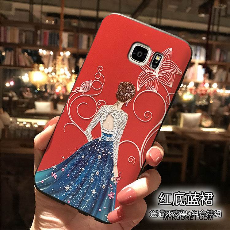 Kuori Samsung Galaxy Note 5 Silikoni Persoonallisuus Punainen, Kotelo Samsung Galaxy Note 5 Ripustettavat Koristeet Puhelimen Kuoret