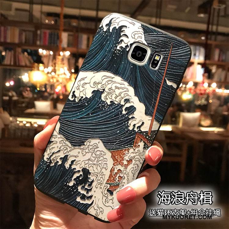 Kuori Samsung Galaxy Note 5 Silikoni Puhelimen Kuoret Tuuli, Kotelo Samsung Galaxy Note 5 Sininen Trendi