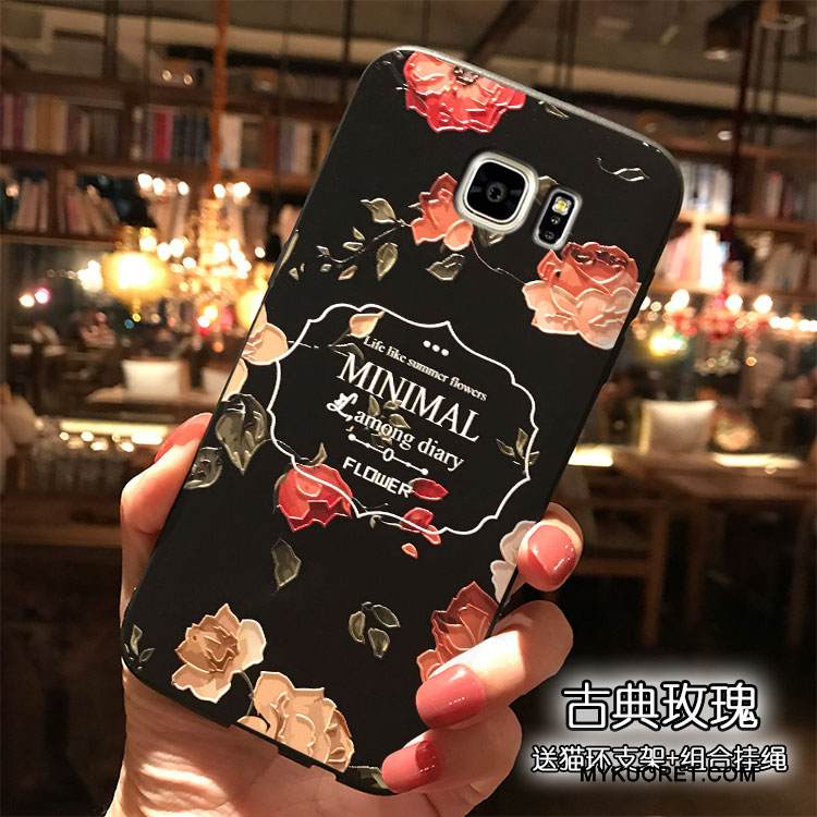 Kuori Samsung Galaxy Note 5 Silikoni Ripustettavat Koristeet Persoonallisuus, Kotelo Samsung Galaxy Note 5 Musta Trendi