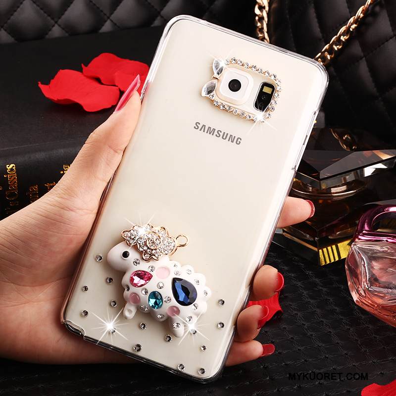 Kuori Samsung Galaxy Note 5 Strassi Murtumaton Valkoinen, Kotelo Samsung Galaxy Note 5 Suojaus Läpinäkyvä Puhelimen Kuoret