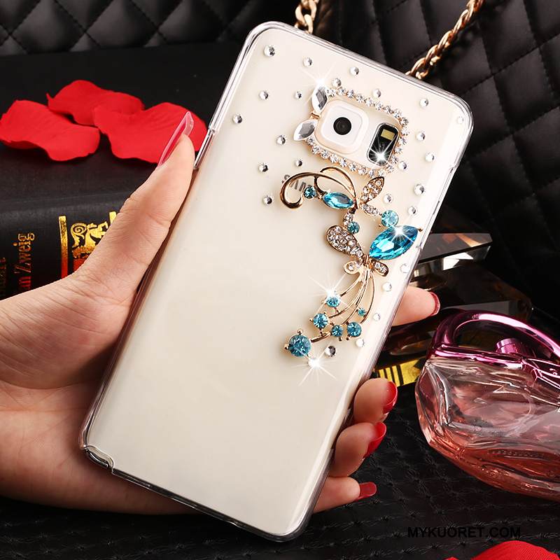 Kuori Samsung Galaxy Note 5 Strassi Murtumaton Valkoinen, Kotelo Samsung Galaxy Note 5 Suojaus Läpinäkyvä Puhelimen Kuoret