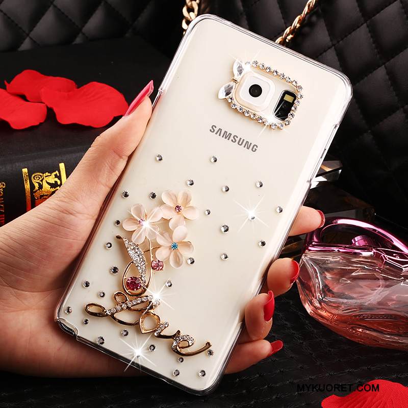 Kuori Samsung Galaxy Note 5 Strassi Murtumaton Valkoinen, Kotelo Samsung Galaxy Note 5 Suojaus Läpinäkyvä Puhelimen Kuoret