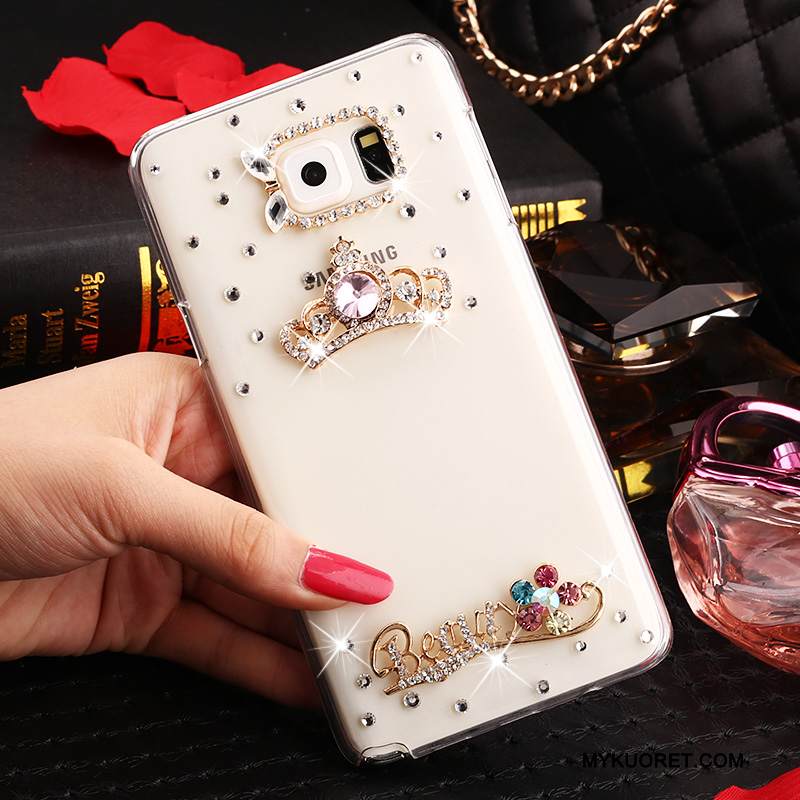 Kuori Samsung Galaxy Note 5 Strassi Murtumaton Valkoinen, Kotelo Samsung Galaxy Note 5 Suojaus Läpinäkyvä Puhelimen Kuoret