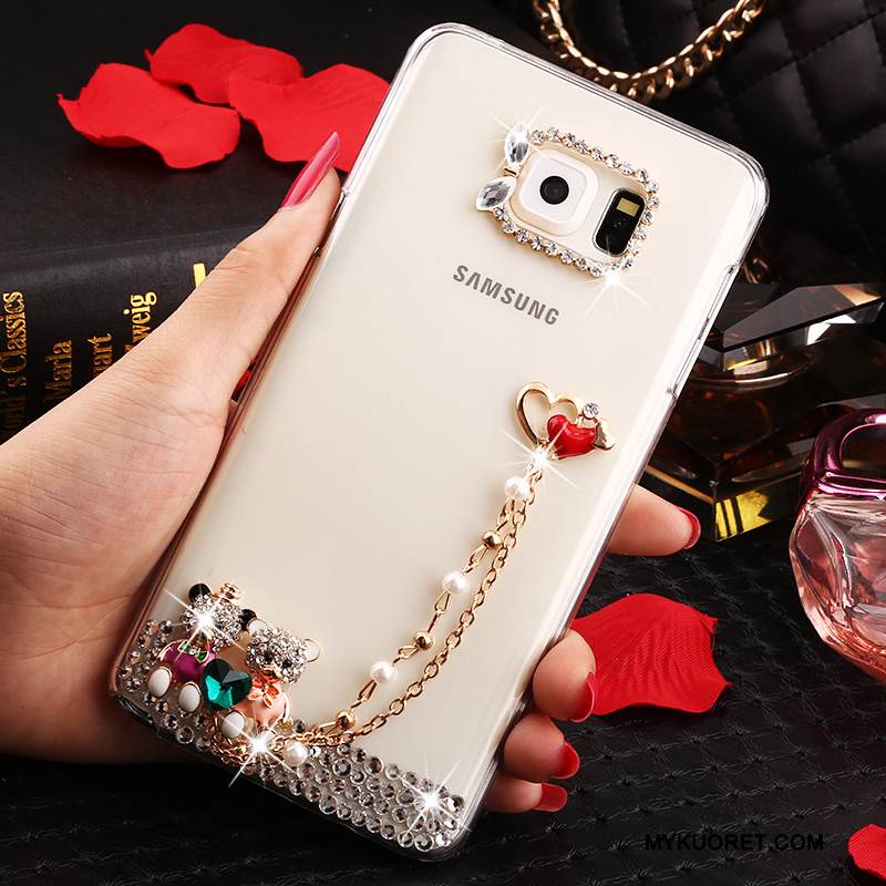 Kuori Samsung Galaxy Note 5 Strassi Murtumaton Valkoinen, Kotelo Samsung Galaxy Note 5 Suojaus Läpinäkyvä Puhelimen Kuoret