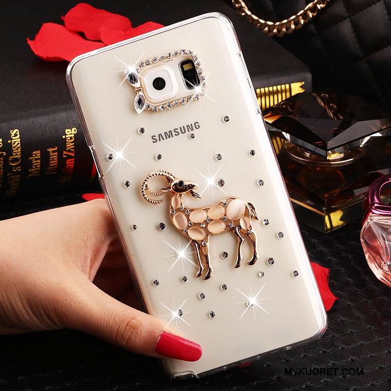 Kuori Samsung Galaxy Note 5 Strassi Murtumaton Valkoinen, Kotelo Samsung Galaxy Note 5 Suojaus Läpinäkyvä Puhelimen Kuoret