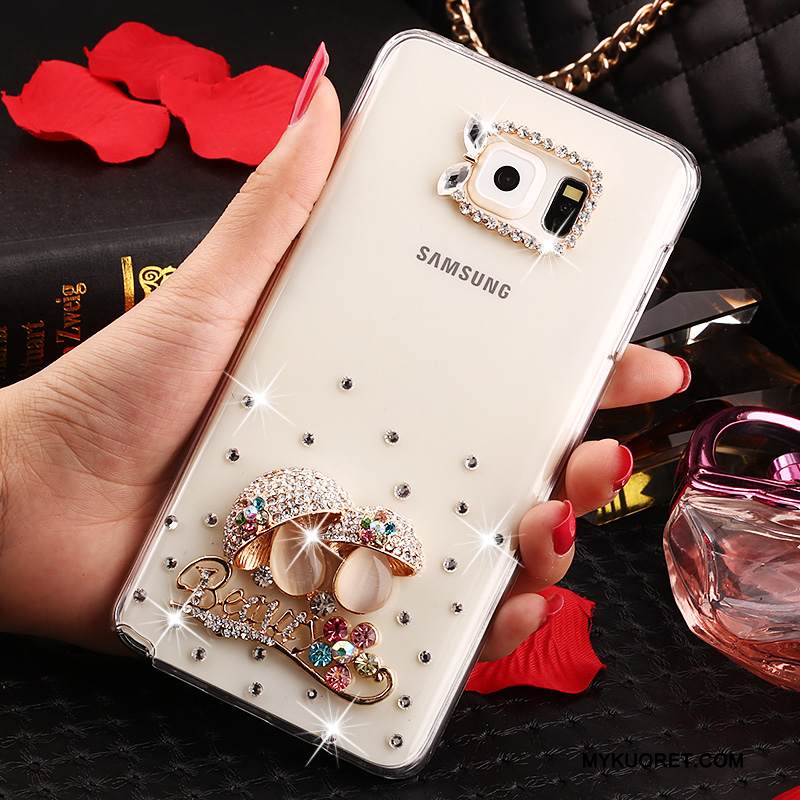 Kuori Samsung Galaxy Note 5 Strassi Murtumaton Valkoinen, Kotelo Samsung Galaxy Note 5 Suojaus Läpinäkyvä Puhelimen Kuoret