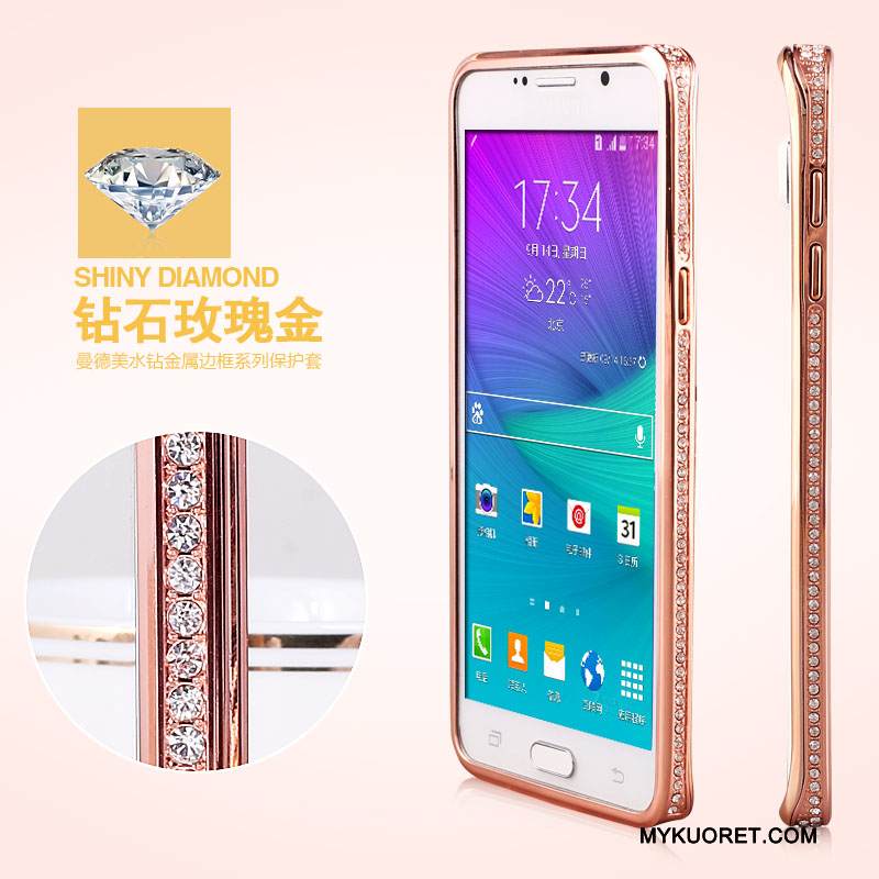 Kuori Samsung Galaxy Note 5 Suojaus Murtumaton Puhelimen Kuoret, Kotelo Samsung Galaxy Note 5 Strassi Kulta Kehys