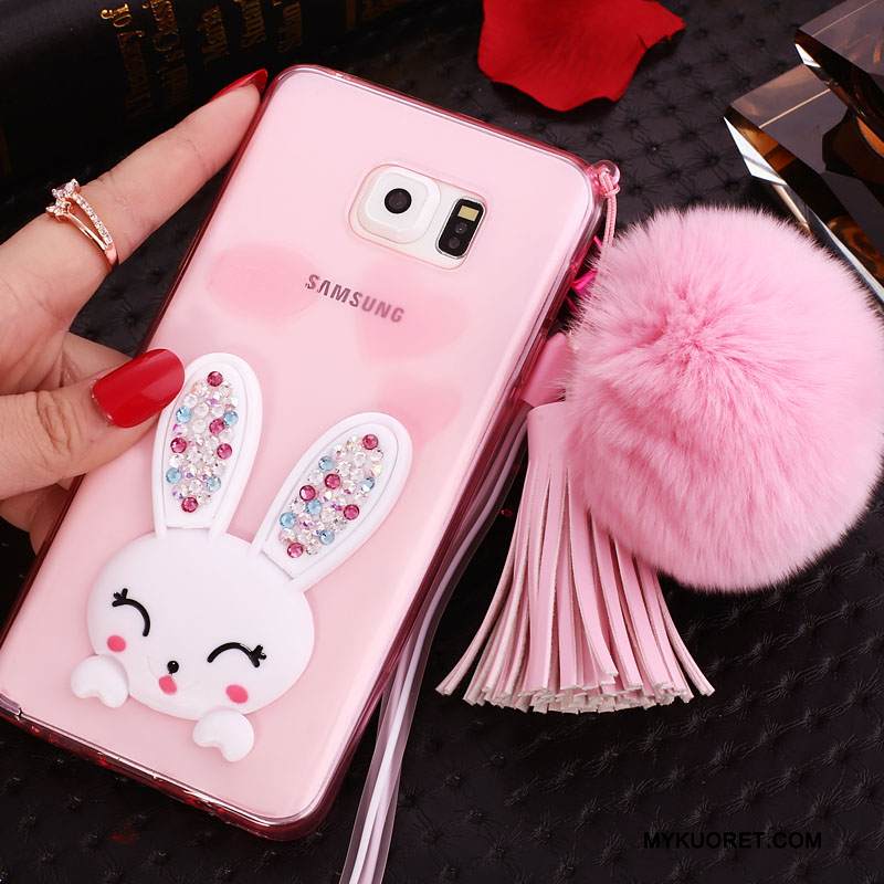 Kuori Samsung Galaxy Note 5 Suojaus Ripustettavat Koristeet Puhelimen Kuoret, Kotelo Samsung Galaxy Note 5 Strassi Violetti Läpinäkyvä