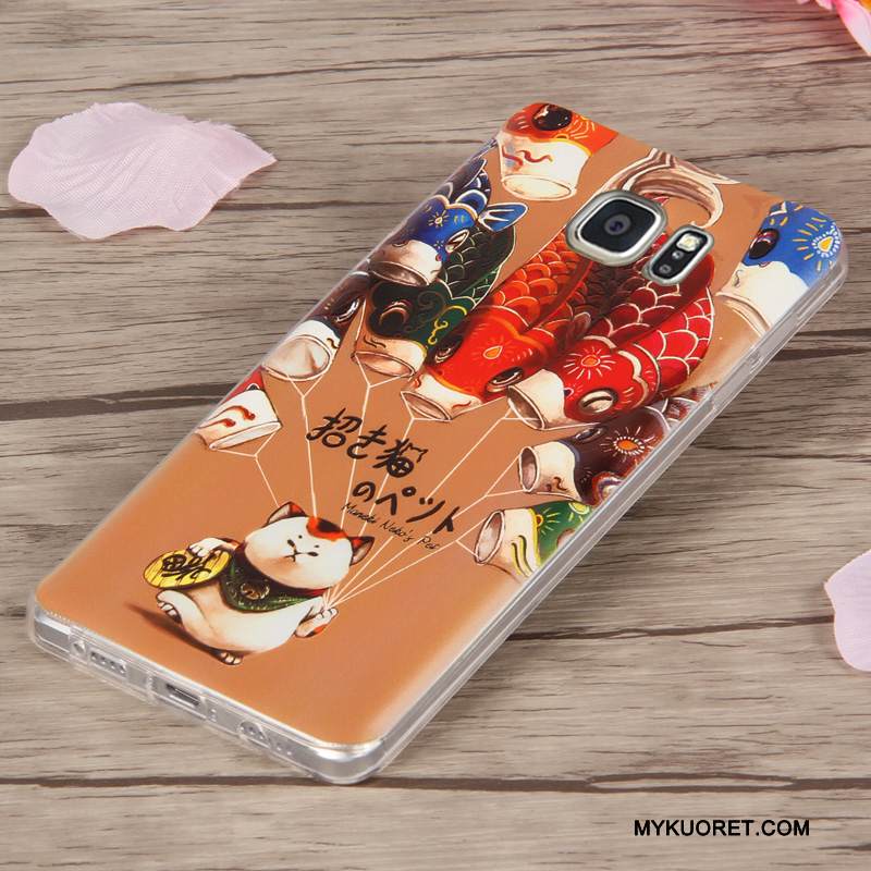 Kuori Samsung Galaxy Note 5 Suojaus Ultra Murtumaton, Kotelo Samsung Galaxy Note 5 Kohokuviointi Uusi Ohut