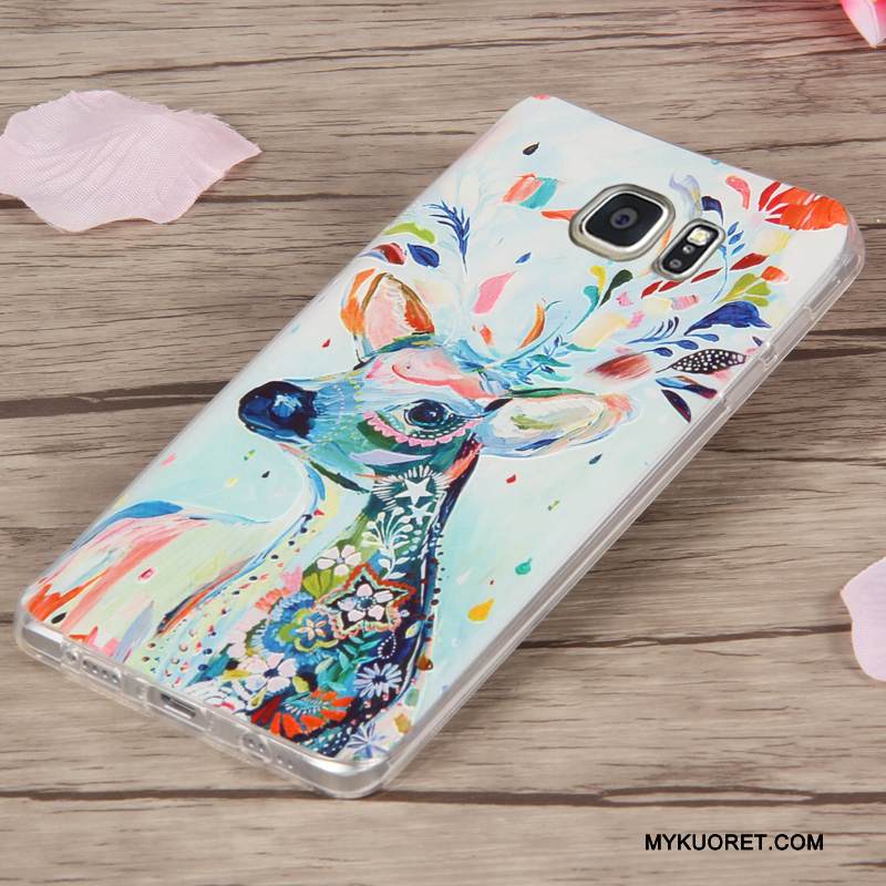 Kuori Samsung Galaxy Note 5 Suojaus Ultra Murtumaton, Kotelo Samsung Galaxy Note 5 Kohokuviointi Uusi Ohut