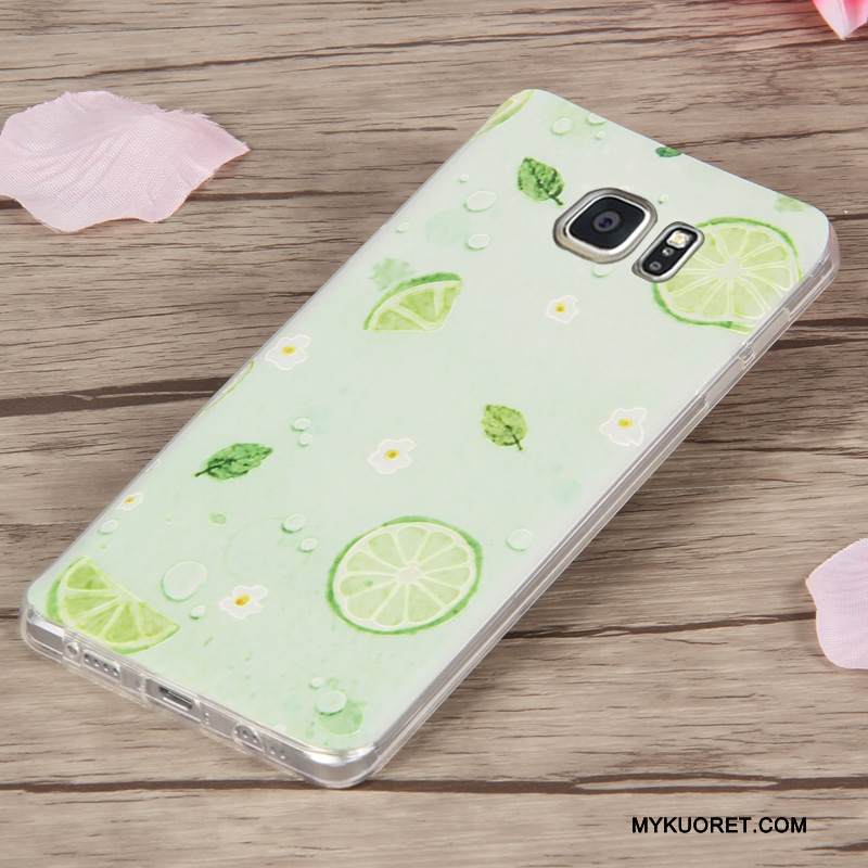 Kuori Samsung Galaxy Note 5 Suojaus Ultra Murtumaton, Kotelo Samsung Galaxy Note 5 Kohokuviointi Uusi Ohut