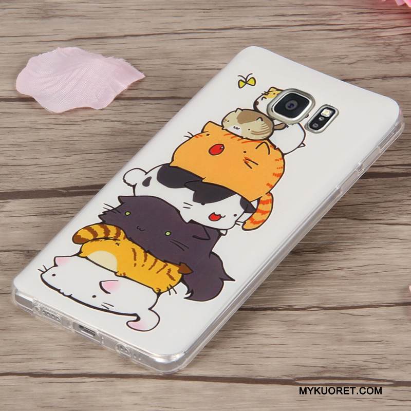 Kuori Samsung Galaxy Note 5 Suojaus Ultra Murtumaton, Kotelo Samsung Galaxy Note 5 Kohokuviointi Uusi Ohut