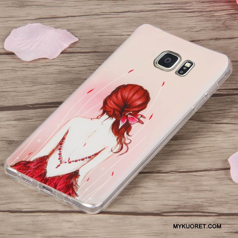 Kuori Samsung Galaxy Note 5 Suojaus Ultra Murtumaton, Kotelo Samsung Galaxy Note 5 Kohokuviointi Uusi Ohut