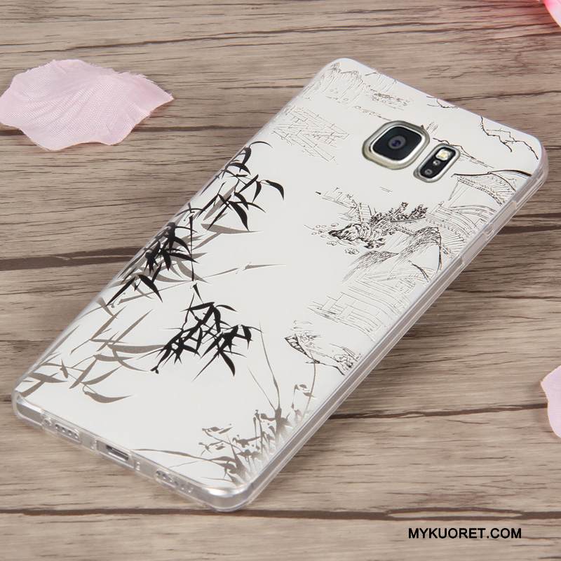 Kuori Samsung Galaxy Note 5 Suojaus Ultra Murtumaton, Kotelo Samsung Galaxy Note 5 Kohokuviointi Uusi Ohut