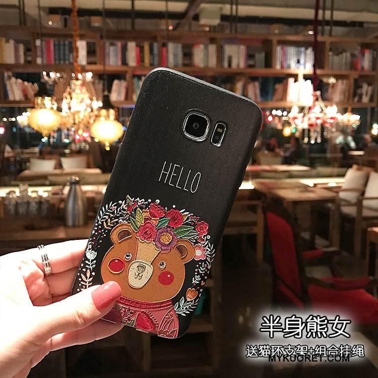 Kuori Samsung Galaxy Note 5 Tuki Bear Musta, Kotelo Samsung Galaxy Note 5 Pehmeä Neste Puhelimen Kuoret Harmaa