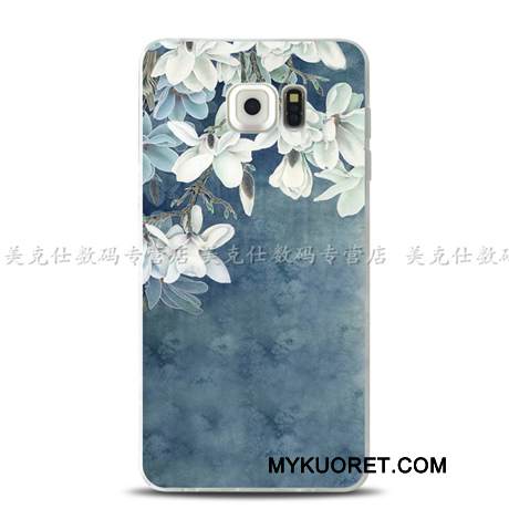 Kuori Samsung Galaxy Note 5 Tuki Rengas Kustannukset, Kotelo Samsung Galaxy Note 5 Kohokuviointi Puhelimen Kuoret Sininen