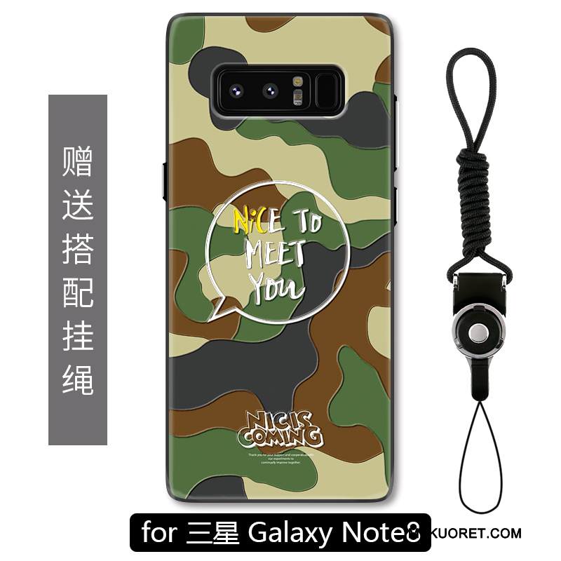 Kuori Samsung Galaxy Note 8 Kohokuviointi Murtumaton Sininen, Kotelo Samsung Galaxy Note 8 Suojaus Naamiointi Puhelimen Kuoret